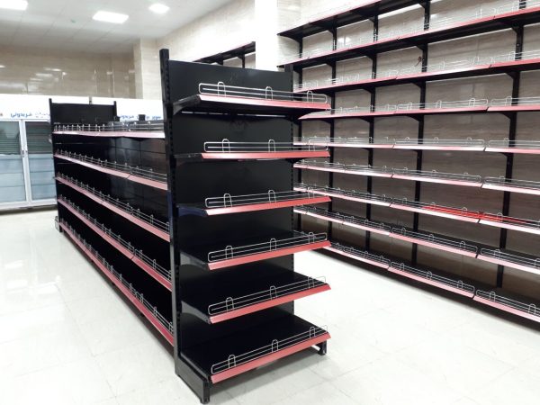 ست قفسه فروشگاهی خودایست دوطرفه طرح جدید با قوس انتهایی به ارتفاع 210 سانتیمتر و طول170 سانتیمتر - تصویر 3
